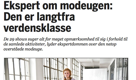 Erik Hansen-Hansen in Metroexpress August 2016 on Copenhagen Fashion Week