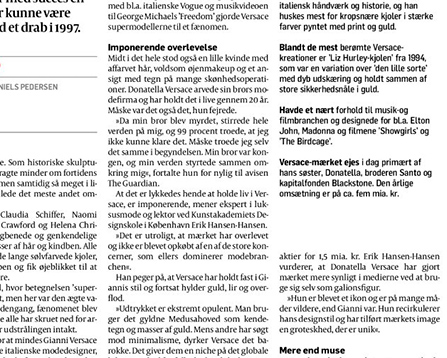 Erik Hansen-Hansen quoted in the Danish daily paper Politiken November 2