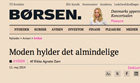 Post image for News: Erik Hansen-Hansen quoted in Børsen May 2014