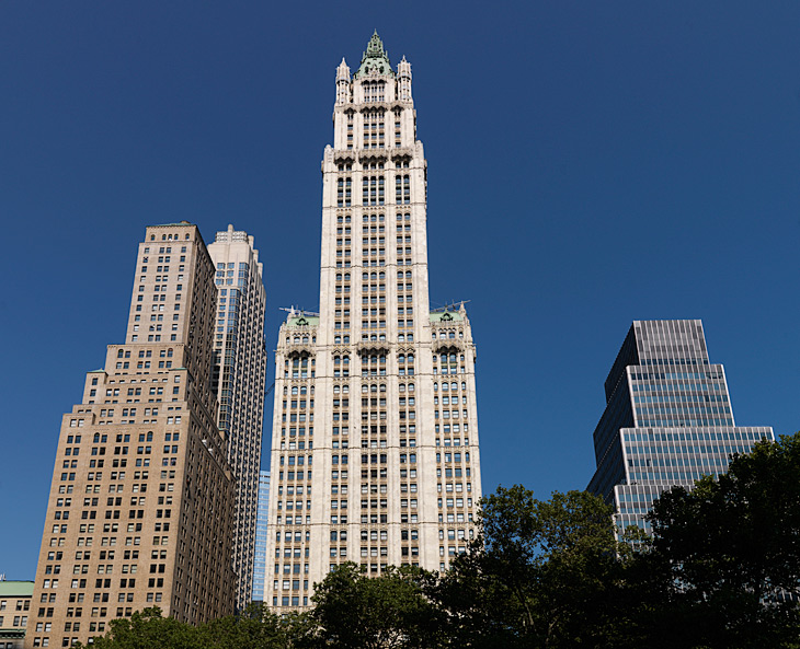 The Woolworth Building designed by architect Cass Gilbert